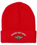 Skullies & Beanies Custom Beanie for Men & Women Nursing Logo Embroidery Acrylic Skull Cap Hat - Red - C518ZS3S0NX $23.78