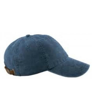 Baseball Caps Monogrammed 6-Panel Low-Profile Washed Pigment-Dyed Cap - Midnight - CB12IJQE8C9 $30.08