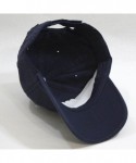 Baseball Caps Blank Dad Hat Cotton Adjustable Baseball Cap - Navy - CN12O52ODR3 $14.13