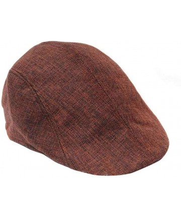 Newsboy Caps Unisex Newsboy Flat Cap Gatsby Caps Fashion British Style Peaked Cap Baseball Hat for Women Men - Brown - CO185O...