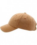 Baseball Caps Baseball Cap Men Women Hat - Unisex 100% Cotton Plain Pigment Dyed - T Orange - CI18DAUSYWQ $16.04