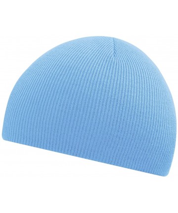 Skullies & Beanies Mens Pull On Warm Knitted Beanie Ski Hat - Sky Blue - CS11515UAT1 $13.59