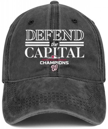 Baseball Caps Unisex Men's Women Denim 2019-National-League-Champion- Cap Stylish Cowboy Hats Athletic Caps - Black-6 - CI18A...