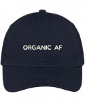 Baseball Caps Organic AF Embroidered Cap Premium Cotton Dad Hat - Navy - CD1838XM6DD $24.53