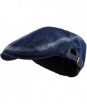 Newsboy Caps Men's Cotton Flat Cap IVY Gatsby newsboy Hunting Hat - Blue Jeans - CY12NAGS8WW $15.90