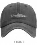 Baseball Caps Womens Baseball Cap Washed Distressed Vintage Adjustable Polo Style Dad hat (Shark) - 7 - C1194MWU9I6 $14.34