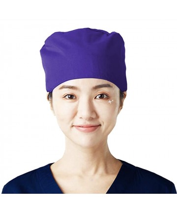 Newsboy Caps Women's Anti Dust Working Cap Adjustable Cotton Cap with Sweatband for Women and Men - Navy - CP18MH2IHI5 $33.20