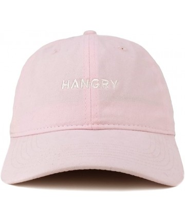 Baseball Caps Hangry Embroidered 100% Cotton Adjustable Cap - Light Pink - CP12NFFV6VP $25.12