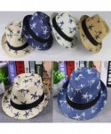 Sun Hats 2020 Unisex Top Gangster Cap Beach Sun Straw Hat Band Sunhat Outdoor Cap - Blue 1 - CP196M9EDRY $11.12