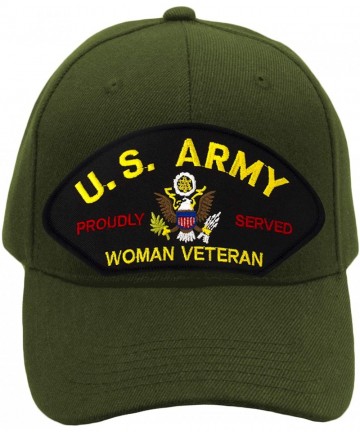 Baseball Caps US Army - Woman Veteran Hat/Ballcap Adjustable One Size Fits Most - Olive Green - CB18NK972KM $29.82
