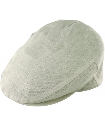 Newsboy Caps Irish Linen Cap - White - CD18EI87YHM $30.87