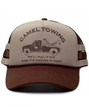 Baseball Caps Camel Towing Co. Funny Hat Humor Rude Brown/Tan Cap Truckers - CJ18IOQ52D9 $31.71