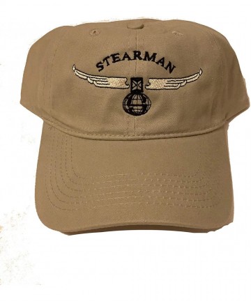 Baseball Caps Stearman Vintage Logo Cap Kahki - CZ18Q7948E9 $28.24