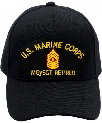 Baseball Caps US Marine Corps - Master Gunnery Sergeant Retired Hat/Ballcap Adjustable One Size Fits Most - Black - CG18NMUQL...