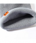 Skullies & Beanies Unisex Knitted Winter Warm Cap Fashion Casual Solid Beanie Hat Hats & Caps - Light Gray - CF18AMTHNK2 $21.81