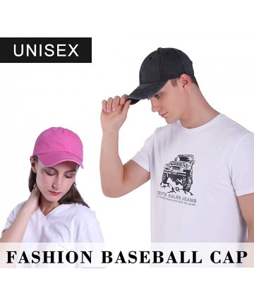 Baseball Caps Baseball Caps Classic Dad Hat Men Women Adjustable Size 35 Optional - 504 Rose Red - CJ18SXU25QS $12.94