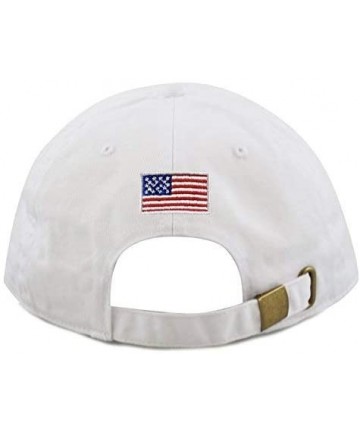 Baseball Caps Trump 2020 President Keep America Great Flag Cotton 3D Cap - Unstructured-white - CP18GZNQKYC $13.76