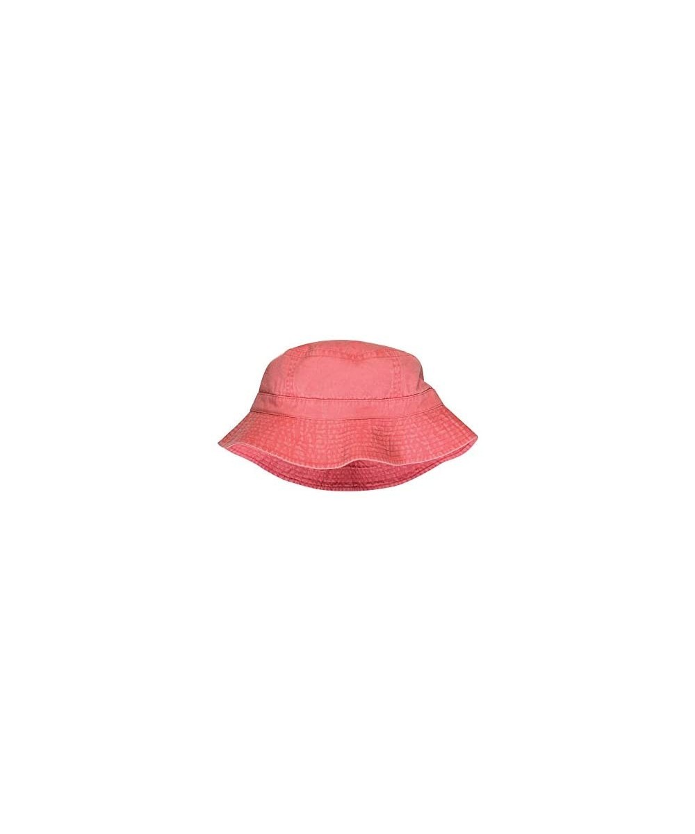 Baseball Caps ACVA101 Vacationer Pigment Dyed Bucket Hat - Coral - CC18HED6655 $23.25