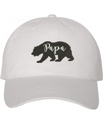 Baseball Caps Papa Bear Family Dad Hat - White (Papa Bear Family Dad Hat) - CO18EOITQX7 $21.95