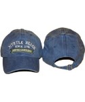 Baseball Caps Myrtle Beach Blue Jeans Denim Washed Style Hat Cap - CD12NH1UQF4 $18.11