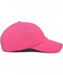 Baseball Caps Baseball Cap Dad Hat Plain Men Women Cotton Adjustable Blank Unstructured Soft - Hot Pink - CP12OHU09SS $11.60