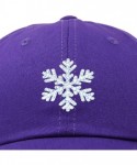Baseball Caps ICY Snowflake Hat Womens Baseball Cap - Purple - CS18ZQ43UX6 $23.22