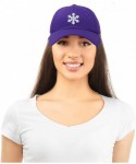 Baseball Caps ICY Snowflake Hat Womens Baseball Cap - Purple - CS18ZQ43UX6 $23.22