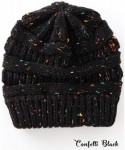 Skullies & Beanies Women's Beanie Winter Confetti Warm Chunky Soft Stretch Cable Knit Ribbed Beanie Hat Skull Cap - CW18AGATR...