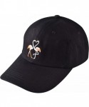 Baseball Caps Embroidered Cotton Baseball Cap Adjustable Snapback Dad Hat - Flamingo Black - CG18SUUNSSX $13.28