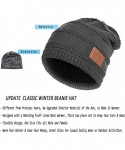 Skullies & Beanies 2-Pieces Winter Beanie Hat Scarf Set Warm Knit Hat Thick Fleece Lined Skull Cap for Men Women - Grey-new -...