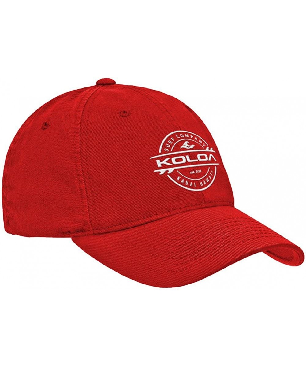 Baseball Caps Classic Cotton Dad Hats. Low Profile Adjustable Caps - Red/W - CY18SS0WD9U $22.90