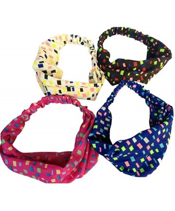 Headbands Yoga Headbands for Women Boho Headband Printed Wide Elastic Band Head Wrap Hair Bands Headwear Accessories - C318WW...