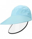 Baseball Caps Safety Cap Sun Hat Detachable Baseball Cap Windproof Sun Protection Sun Cap - Blue - CN197RKGAG3 $24.52
