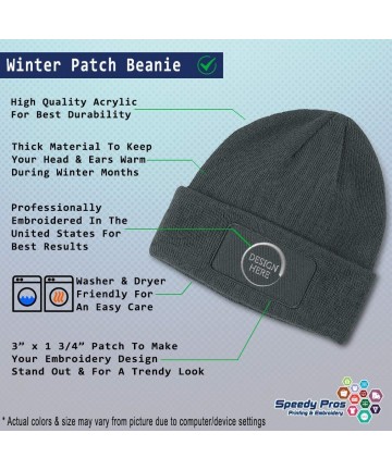 Skullies & Beanies Custom Patch Beanie Constable Police B Embroidery Skull Cap Hats for Men & Women - Dark Grey - CZ18A6ISNZS...