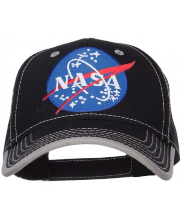 Baseball Caps NASA Lunar Patched Cotton Twill Cap - Black Grey - CP12999067L $35.02