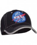Baseball Caps NASA Lunar Patched Cotton Twill Cap - Black Grey - CP12999067L $35.02