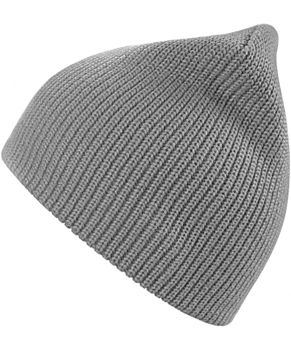Skullies & Beanies Winter Beanie Hat Warm Knit Hats Acrylic Knit Cuff Beanie Cap for Women & Men - Grey-1 - CN18K7R33HZ $15.96