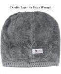 Skullies & Beanies Men's Wool Blend Knit Beanie- Soft & Warm Velour Fleece Lined - Twill Weave - Light Gray - CD12O1ZBAO2 $22.89