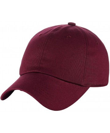 Baseball Caps Unisex Classic Blank Low Profile Cotton Unconstructed Baseball Cap Dad Hat - Maroon - CH18RT9W2A7 $20.73