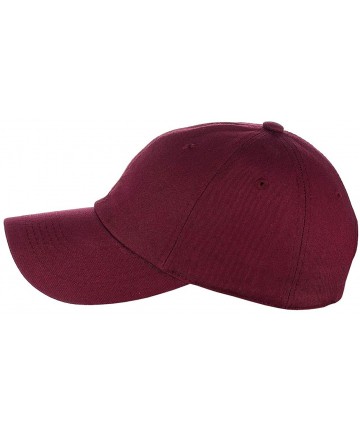 Baseball Caps Unisex Classic Blank Low Profile Cotton Unconstructed Baseball Cap Dad Hat - Maroon - CH18RT9W2A7 $13.82