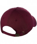 Baseball Caps Unisex Classic Blank Low Profile Cotton Unconstructed Baseball Cap Dad Hat - Maroon - CH18RT9W2A7 $13.82