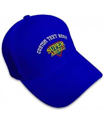 Baseball Caps Custom Baseball Cap Super Abuelo Spanish Embroidery Dad Hats for Men & Women 1 Size - Royal Blue - CD18Y4Z78S5 ...