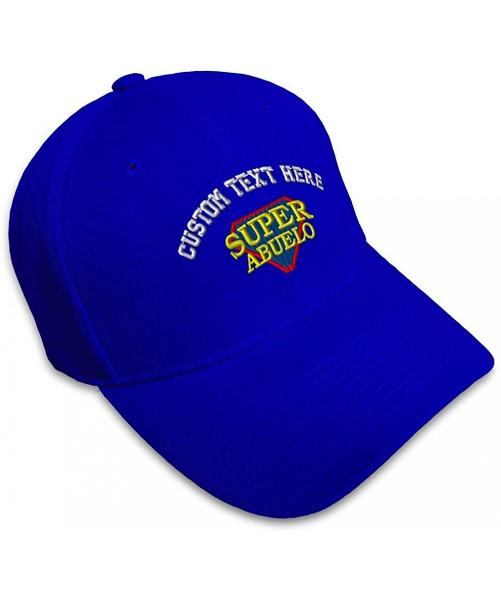 Baseball Caps Custom Baseball Cap Super Abuelo Spanish Embroidery Dad Hats for Men & Women 1 Size - Royal Blue - CD18Y4Z78S5 ...