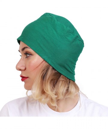 Skullies & Beanies Women's Cotton Under Hijab Caps (Multicolours- Free Size) - Green - CY12MAVWQSC $13.51