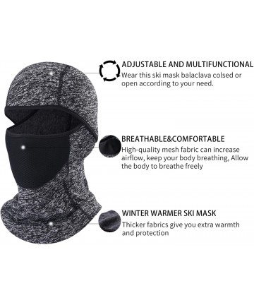 Balaclavas Balaclava Ski Mask- Windproof and Cold Protection Outdoor Motorcycle Hood Breathable Full Face Mask for Men - C518...