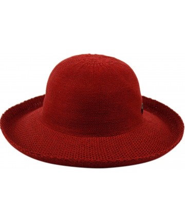Sun Hats Women's Victoria Straw Hat cl2686 - Burgundy - CB182KQM605 $27.02