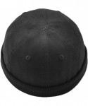 Skullies & Beanies Men's Trendy Skullcap Urban Casual Outfit Brimless Watch Cap Hook & Loop Cap - Black - CO18GC3G66E $14.68