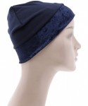 Skullies & Beanies No Slip Cotton Wig Liner for Hats- Caps and Wigs - Navy - CU182E7TNRD $19.34