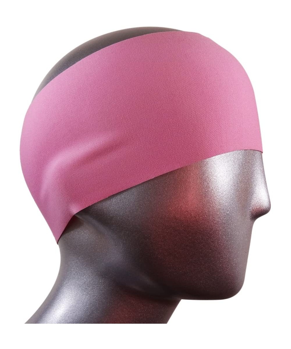Headbands WICKING HEADBAND Sweatband - Baby Pink - CJ11KRYTXYF $13.29