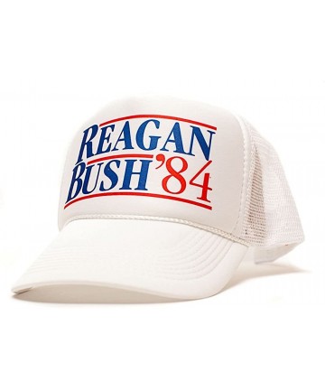Baseball Caps Ronald Reagan George Bush 84 Campaign Hat Cap Curved Royal/Red - White/White - CD12EVR5M7F $14.97